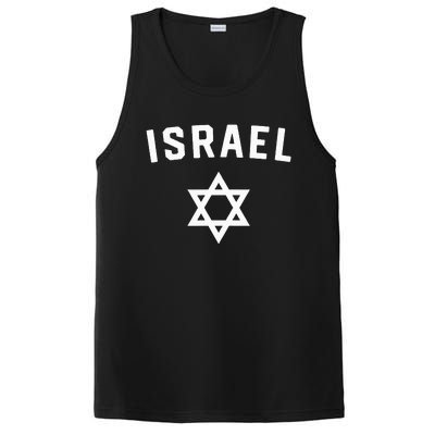 I Love Israel Minimalist Israeli Flag PosiCharge Competitor Tank