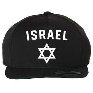 I Love Israel Minimalist Israeli Flag Wool Snapback Cap