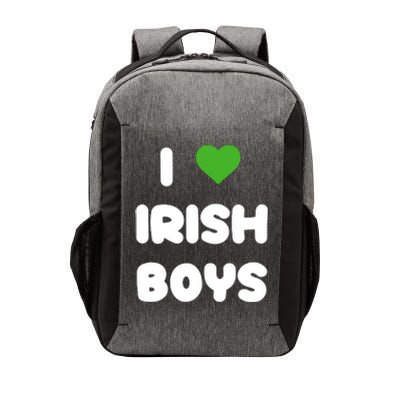 I Love Irish Funny St Patricks Day Heart Shamrock Vector Backpack