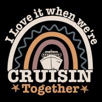 I Love It When Were Cruisin Together Funny Cruise Rainbow Great Gift Doggie Tank