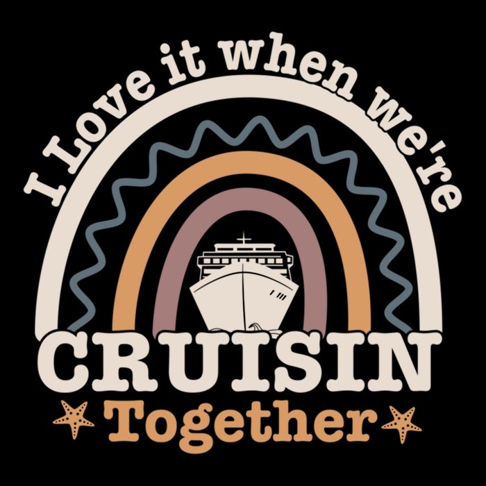I Love It When Were Cruisin Together Funny Cruise Rainbow Great Gift Doggie Tank