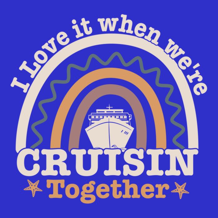 I Love It When Were Cruisin Together Funny Cruise Rainbow Great Gift 16 in Basic Backpack