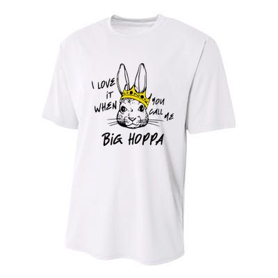 I Love It When You Call Me Big Hoppa Bunny Easter Day Funny Youth Performance Sprint T-Shirt