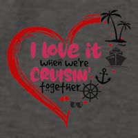 I Love It When Were Cruisin Together Heart Summer Vacation Cool Gift Vector Backpack