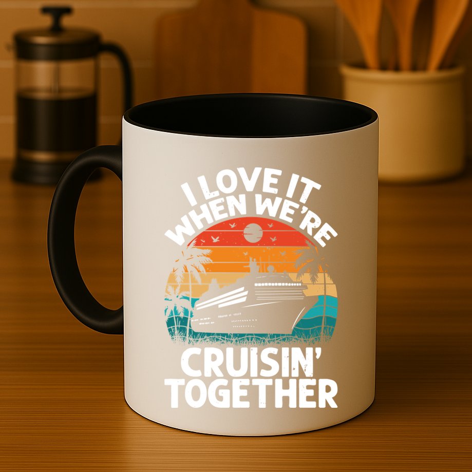 I Love It When Were Cruisin Together Retro Vintage Cruise Gift Mug