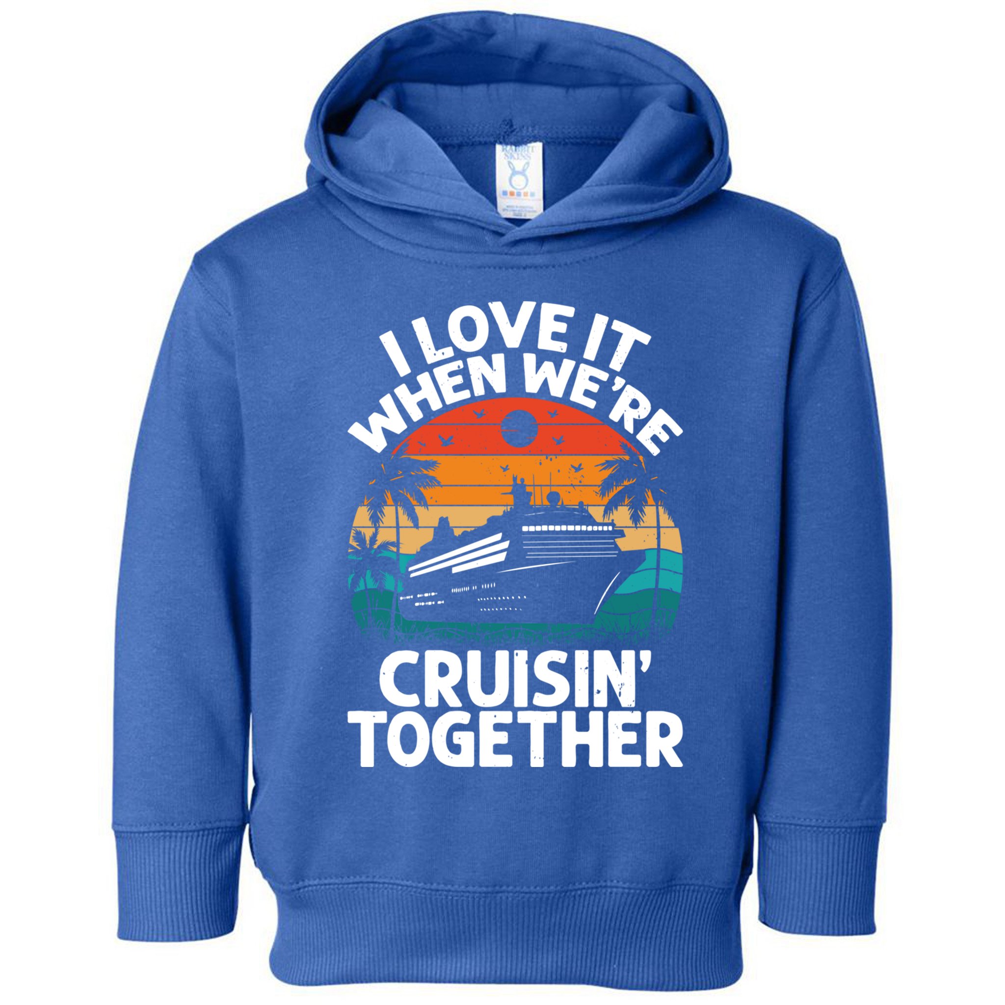 I Love It When Were Cruisin Together Retro Vintage Cruise Gift Toddler Hoodie