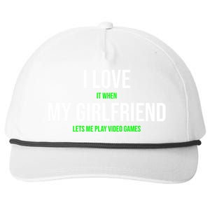 I Love It When My Friend Lets Me Play Video Games Meaningful Gift Snapback Five-Panel Rope Hat