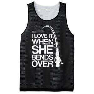 I Love It When She Bends Over Funny Fishing Mesh Reversible Basketball Jersey Tank