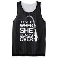 I Love It When She Bends Over Funny Fishing Mesh Reversible Basketball Jersey Tank