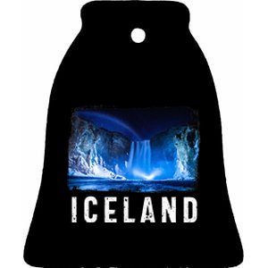 Iceland Lover Iceland Tourist Visiting Iceland Ceramic Bell Ornament