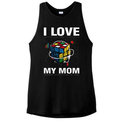 I Love It When My Mom Lets Me Solve Cubes Ladies PosiCharge Tri-Blend Wicking Tank