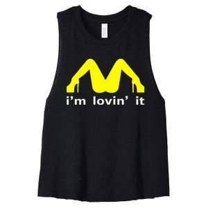 IM Lovin It Man Woman Funny Gift 600 Women's Racerback Cropped Tank