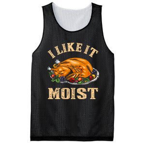 I Like It Moist Funny Thanksgiving Turkey Leg Day Mesh Reversible Basketball Jersey Tank