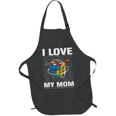 I Love It When My Mom Lets Me Solve Cubes Speedcubing Full-Length Apron With Pockets