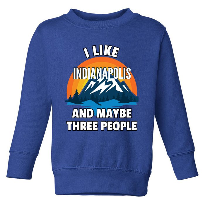 I Like Indianapolis And Maybe Three People Cute Gift Toddler Sweatshirt