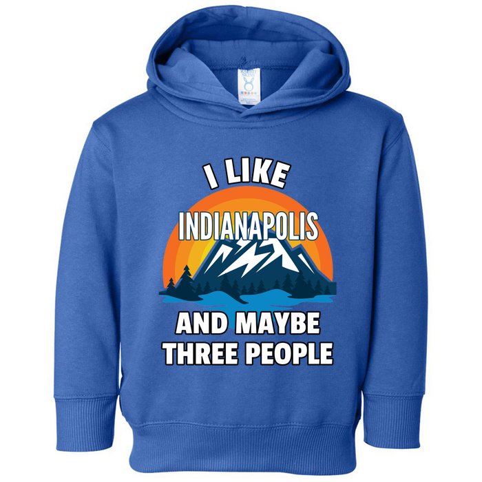 I Like Indianapolis And Maybe Three People Cute Gift Toddler Hoodie