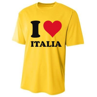 I Love Italia Italian Pride Design Performance Sprint T-Shirt