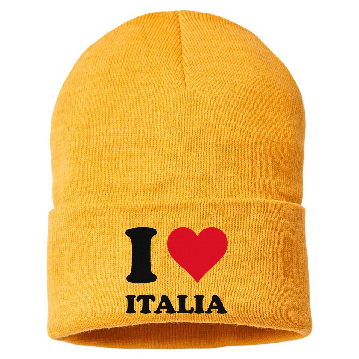 I Love Italia Italian Pride Design Sustainable Knit Beanie