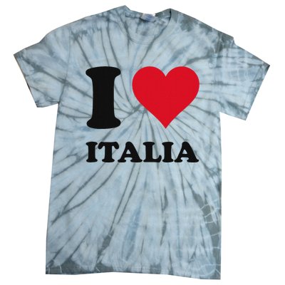 I Love Italia Italian Pride Design Tie-Dye T-Shirt