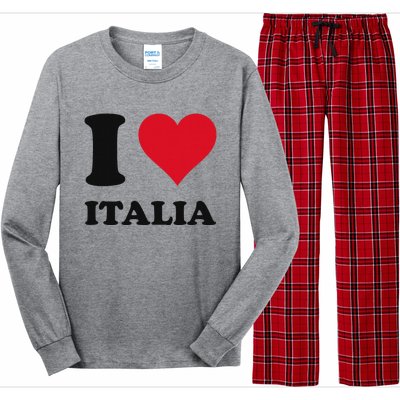 I Love Italia Italian Pride Design Long Sleeve Pajama Set