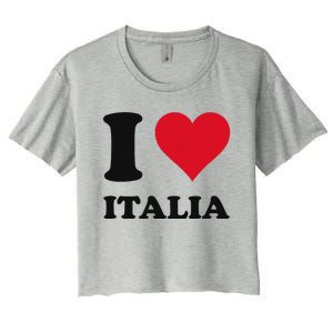 I Love Italia Italian Pride Design Women's Crop Top Tee