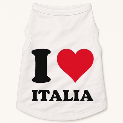 I Love Italia Italian Pride Design Doggie Tank