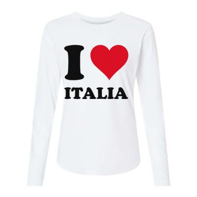 I Love Italia Italian Pride Design Womens Cotton Relaxed Long Sleeve T-Shirt