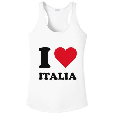 I Love Italia Italian Pride Design Ladies PosiCharge Competitor Racerback Tank