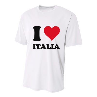I Love Italia Italian Pride Design Youth Performance Sprint T-Shirt