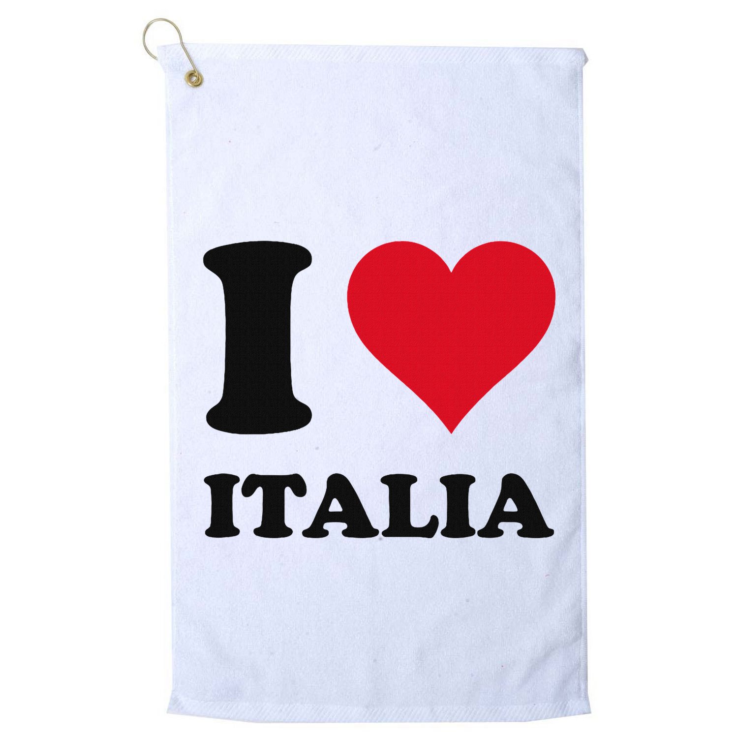 I Love Italia Italian Pride Design Golf Towel