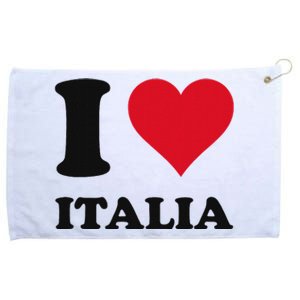 I Love Italia Italian Pride Design Grommeted Golf Towel