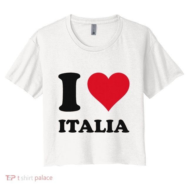 I Love Italia Italian Pride Design Crop Top