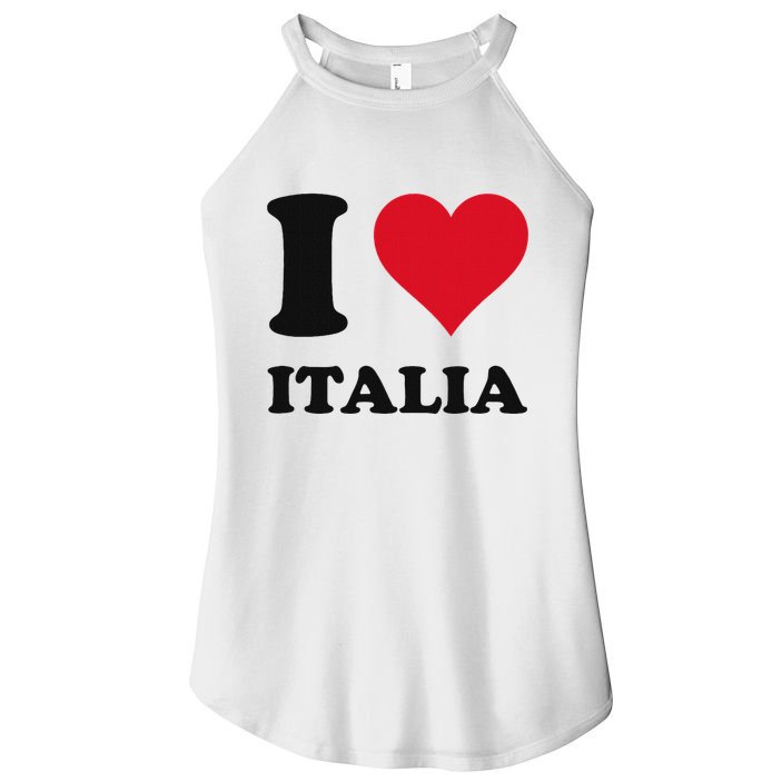I Love Italia Italian Pride Design Women's Perfect Tri Rocker Tank