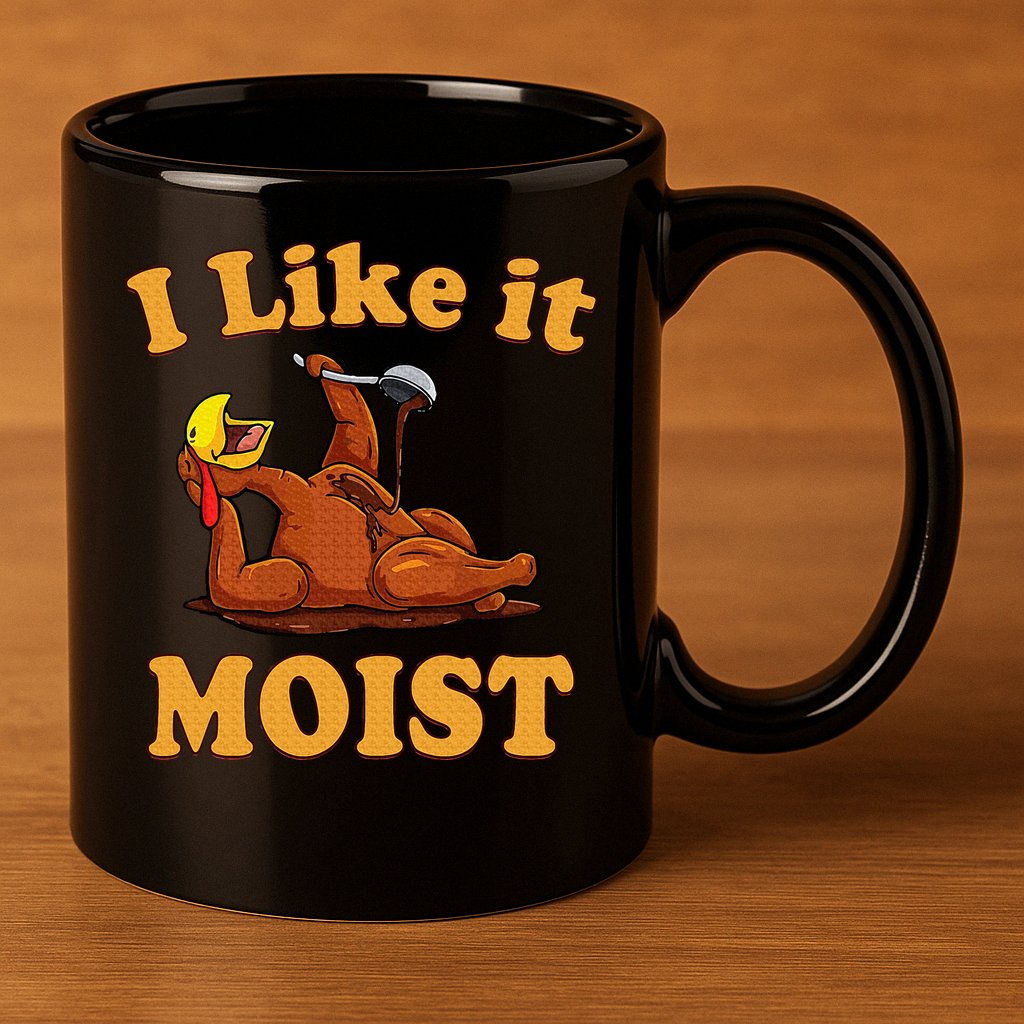 I LIKE IT MOIST Funny Thanksgiving Foods Family Group Set 11oz C Handle Ceramic Mug
