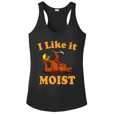 I LIKE IT MOIST Funny Thanksgiving Foods Family Group Set Ladies PosiCharge Competitor Racerback Tank
