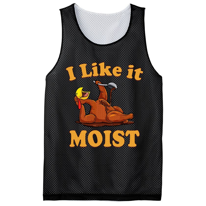 I LIKE IT MOIST Funny Thanksgiving Foods Family Group Set Mesh Reversible Basketball Jersey Tank