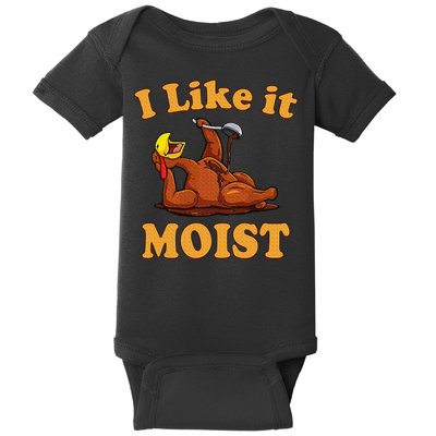 I LIKE IT MOIST Funny Thanksgiving Foods Family Group Set Baby Bodysuit