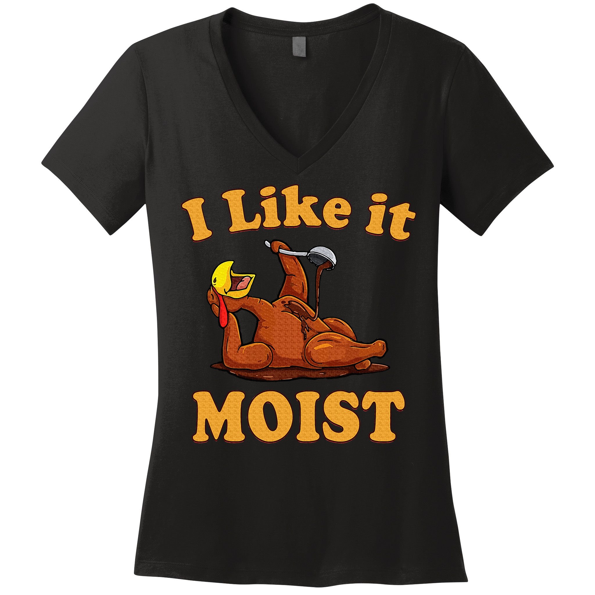 I LIKE IT MOIST Funny Thanksgiving Foods Family Group Set Women's V-Neck T-Shirt