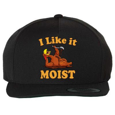 I LIKE IT MOIST Funny Thanksgiving Foods Family Group Set Wool Snapback Cap