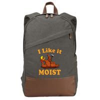 I LIKE IT MOIST Funny Thanksgiving Foods Family Group Set Cotton Canvas Backpack