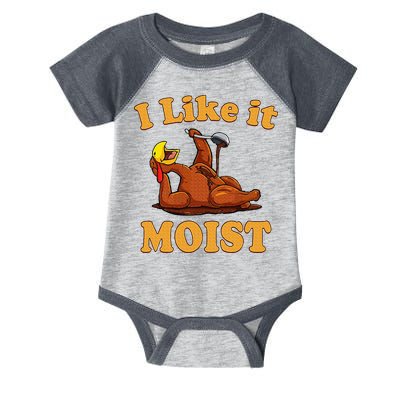 I LIKE IT MOIST Funny Thanksgiving Foods Family Group Set Infant Baby Jersey Bodysuit