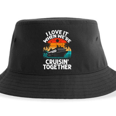 I Love It When We're Cruisin Together Retro Vintage Cruise Sustainable Bucket Hat