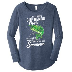 I Like It When She Bends Over Fishing Gifts For Men Women's Perfect Tri Tunic Long Sleeve Shirt