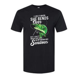 I Like It When She Bends Over Fishing Gifts For Men Softstyle CVC T-Shirt