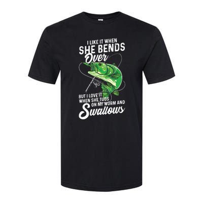 I Like It When She Bends Over Fishing Gifts For Men Softstyle® CVC T-Shirt