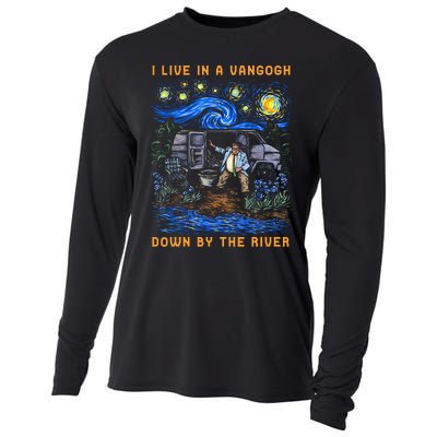 I Live In A Van Gogh Down By The River Cooling Performance Long Sleeve Crew