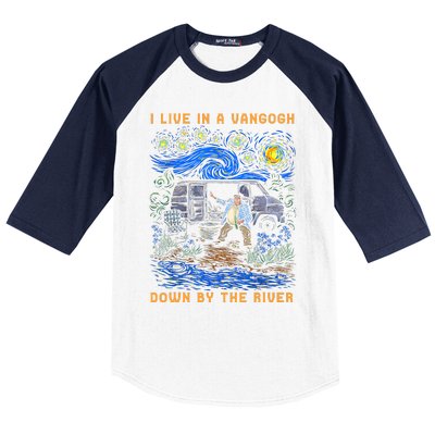 I Live In A Van Gogh Down By The River Baseball Sleeve Shirt