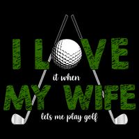I Love It When My Wife Let's Me Play Golf 16 in Basic Backpack