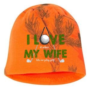 I Love It When My Wife Let's Me Play Golf Kati - Camo Knit Beanie