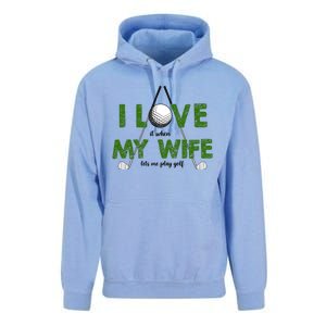 I Love It When My Wife Let's Me Play Golf Unisex Surf Hoodie